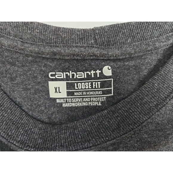 Carhartt Men's XL Loose Fit Dark Gray Born from the Railroad Short Sleeve Tee - Picture 2 of 10